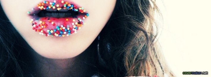 Colored lips Facebook Covers