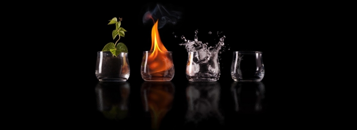 Four elements in glass Facebook Covers