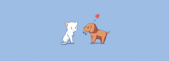 Dog love Cat Facebook Covers