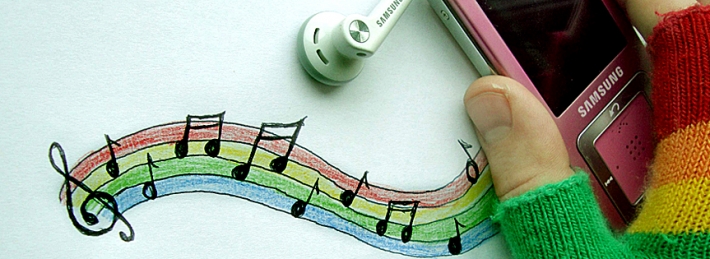 Music rainbow Facebook Covers