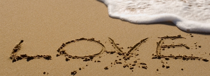 Love on the beach Facebook Covers
