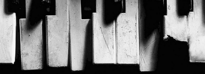 Grunge Broken Piano Keys Facebook Covers