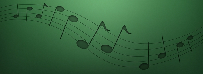 Green Music Notes Facebook Covers