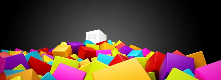 3D Colorful Squares Facebook Covers