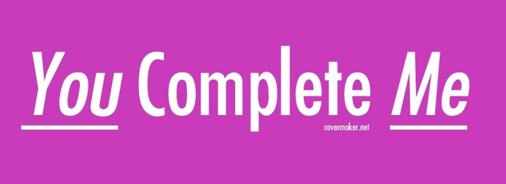 Pink You Complete Me Facebook Covers